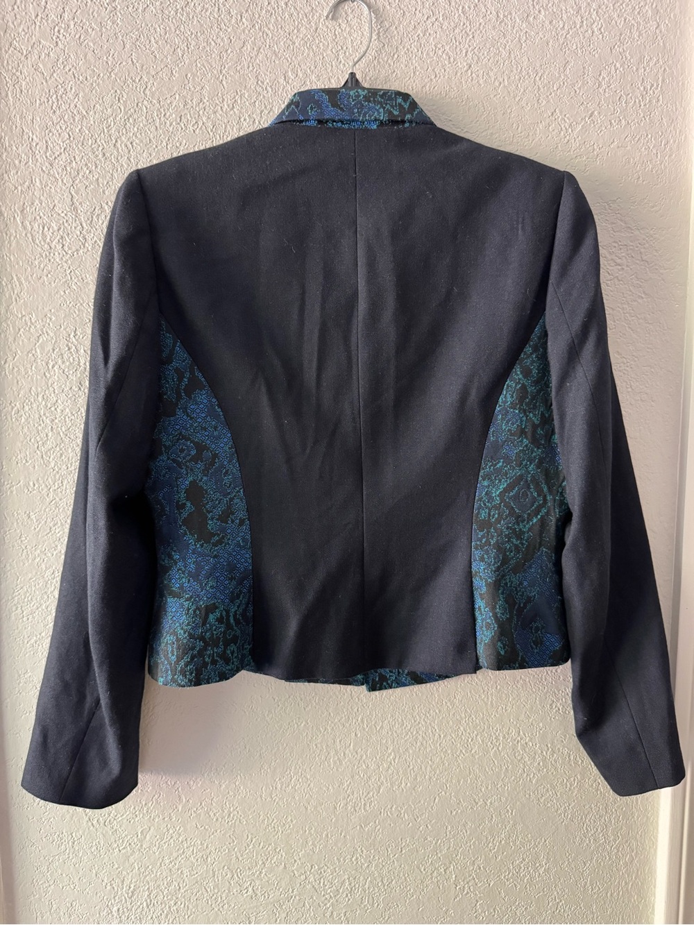 NEW $500 Elie Tahari Roni blue paisley elegant blazer work jacket Size 14 - Picture 3 of 7